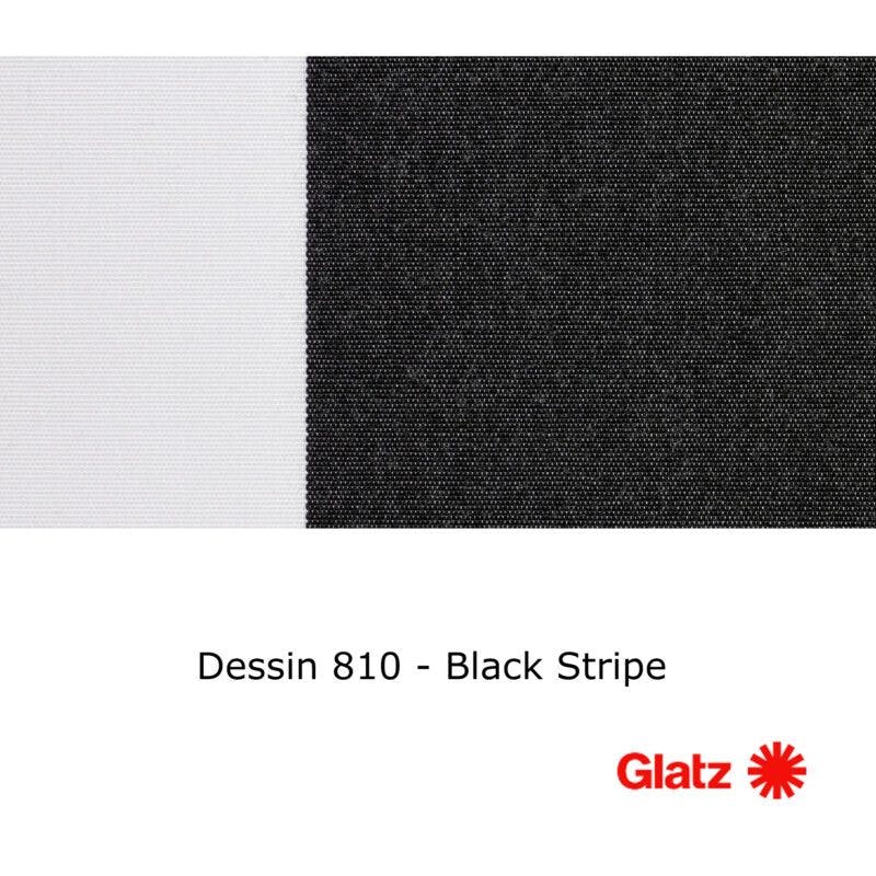 GLATZ Stoffmuster Dessin 810 Black Stripe