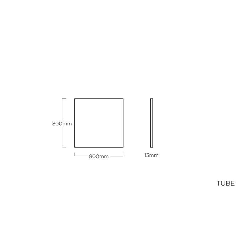 Kettler "Tube" Tischplatte HPL, 80 x 80 cm
