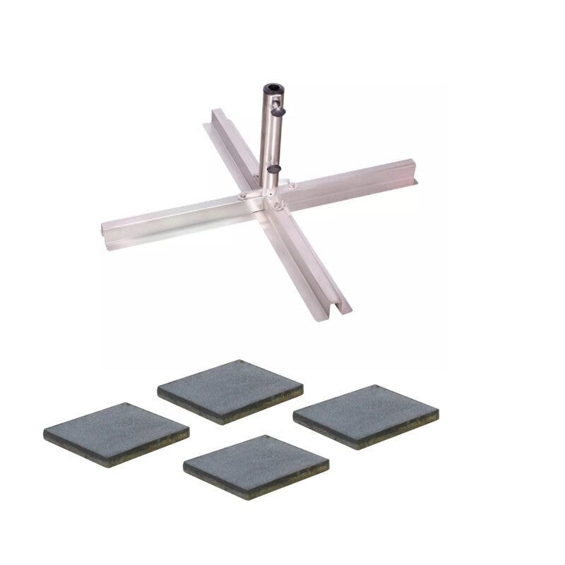 Doppler Universal Plattenständer für Schirmstock 25-48mm inkl. Betonplatten
