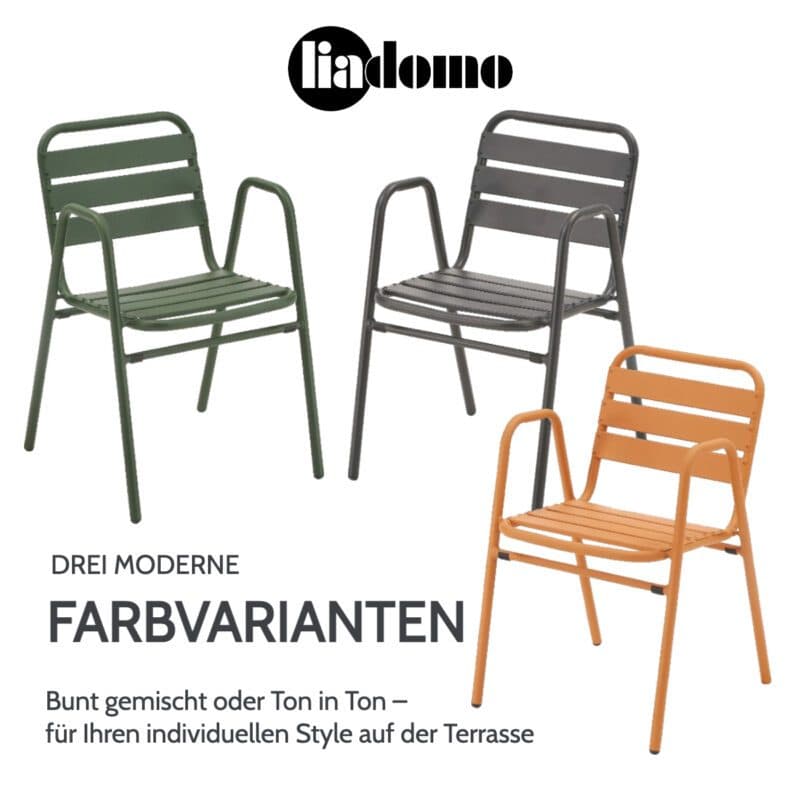 Liadomo "Lesina" Stapelstuhl in 3 Farben