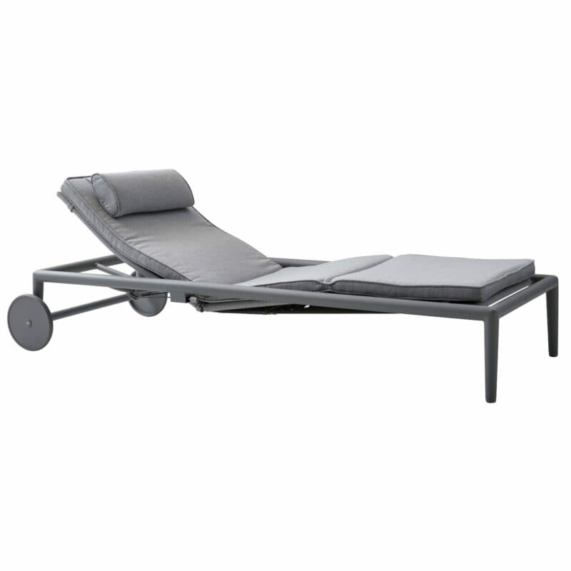 Cane-line "Conic" Sonnenliege mit AirTouch-Kissen hellgrau