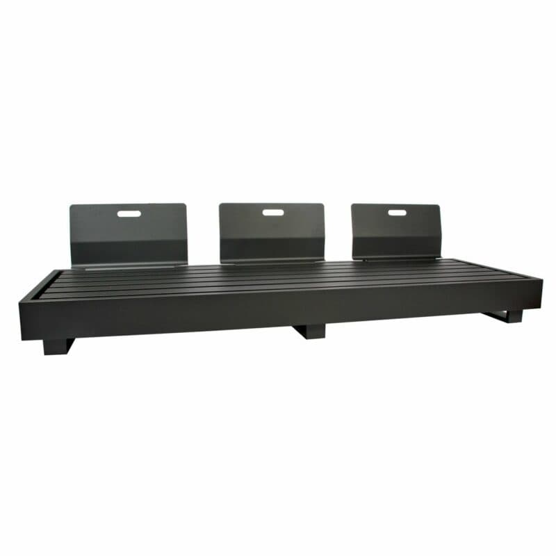 Jati&Kebon "Bari" 3-Sitzer Basismodul, Aluminium eisengrau, mit 3 Rückenlehnen