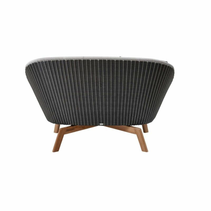 Cane-line Gartensofa "Peacock", Gestell Teakholz, Polyrattan grau/hellgrau