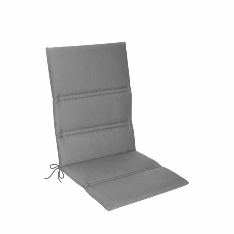 KETTtex Auflage für Gartenstuhl/Stapelstuhl mit etwas höherer Rückenlehne, 110x48 cm, grau