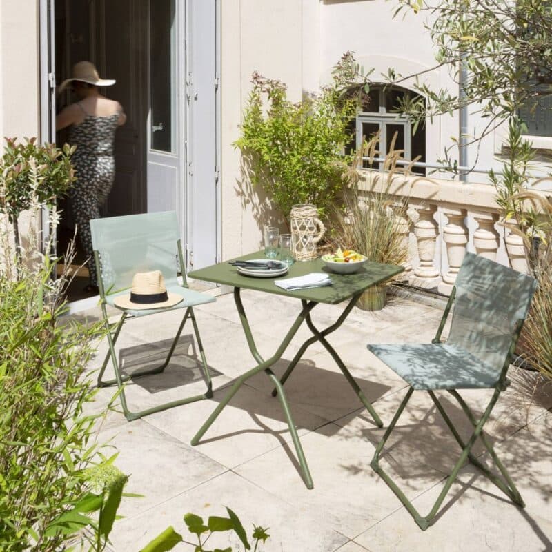 Lafuma "Balcony" Set 3-teilig, Stahlrohr moss, Batyline® moss - ©LAFUMA MOBILIER - Pierrick Verny