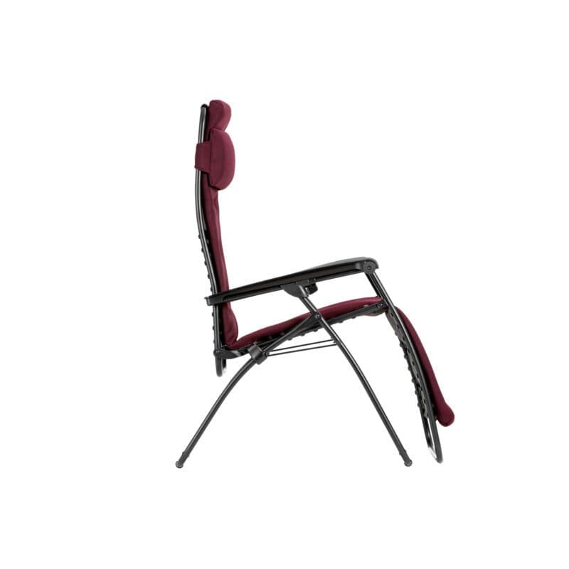 Lafuma Relaxsessel "RSX Clip", Stahlrohr schwarz, Textilgewebe AIR COMFORT® bordeaux