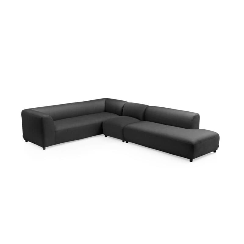 Kettler “Osea“ Loungeset mit Ecklounge 2-teilig & Mittelteil/Sessel, Gestell Aluminium, Textilgewebe Sunbrella® anthrazit