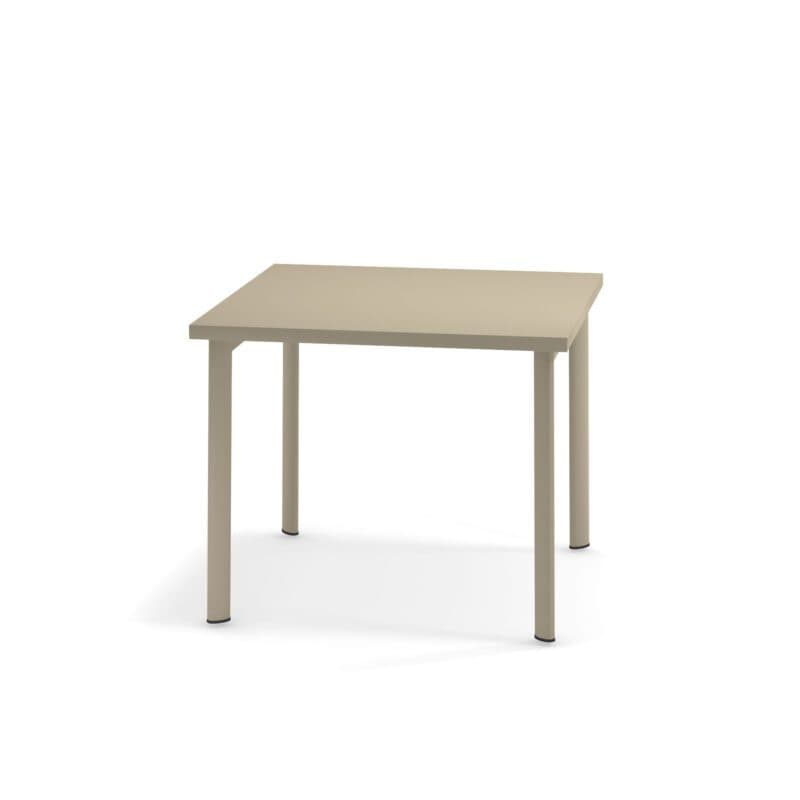 Emu "Star" Gartentisch 90x90 cm, Gestell und Tischplatte Stahl taupe