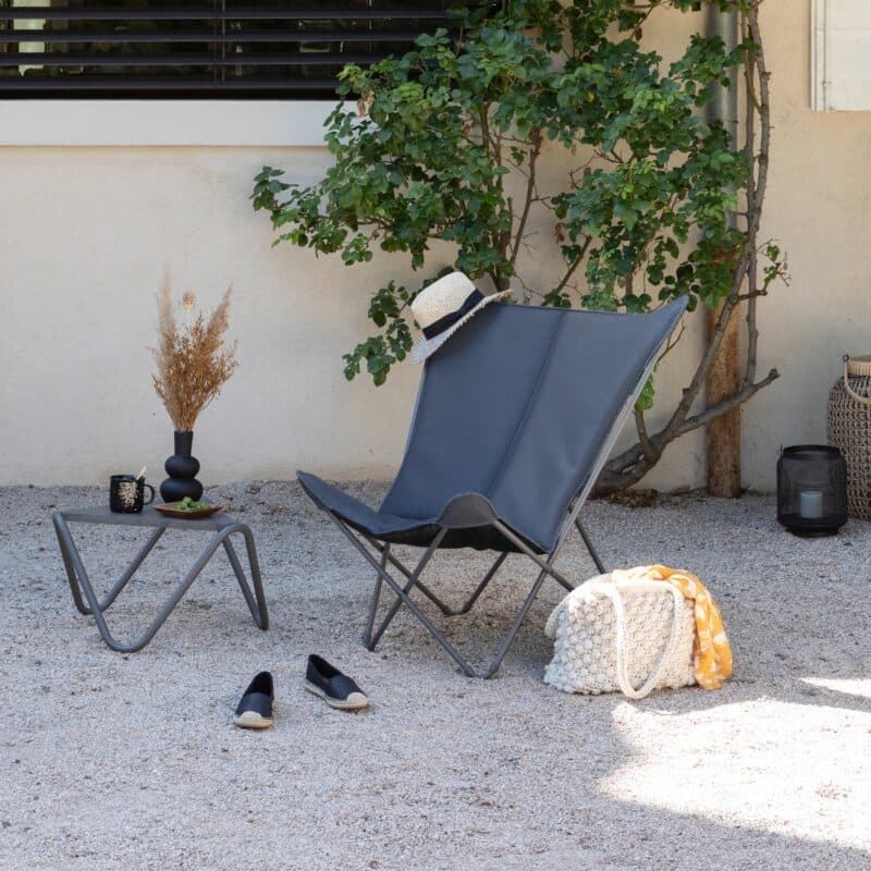 Lafuma "Pop Up XL BeComfort®" Relaxsessel, Stahlrohr titane, Bespannung BeComfort® dark grey - ©LAFUMA MOBILIER - Pierrick Verny