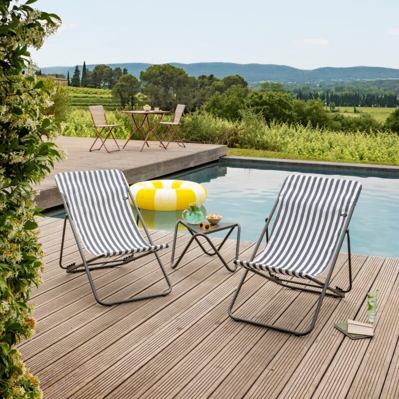Lafuma "Maxi Transat Airlon®" Liegestuhl, Stahlrohr titane, Bespannung Airlon® terre - ©LAFUMA MOBILIER - Pierrick Verny